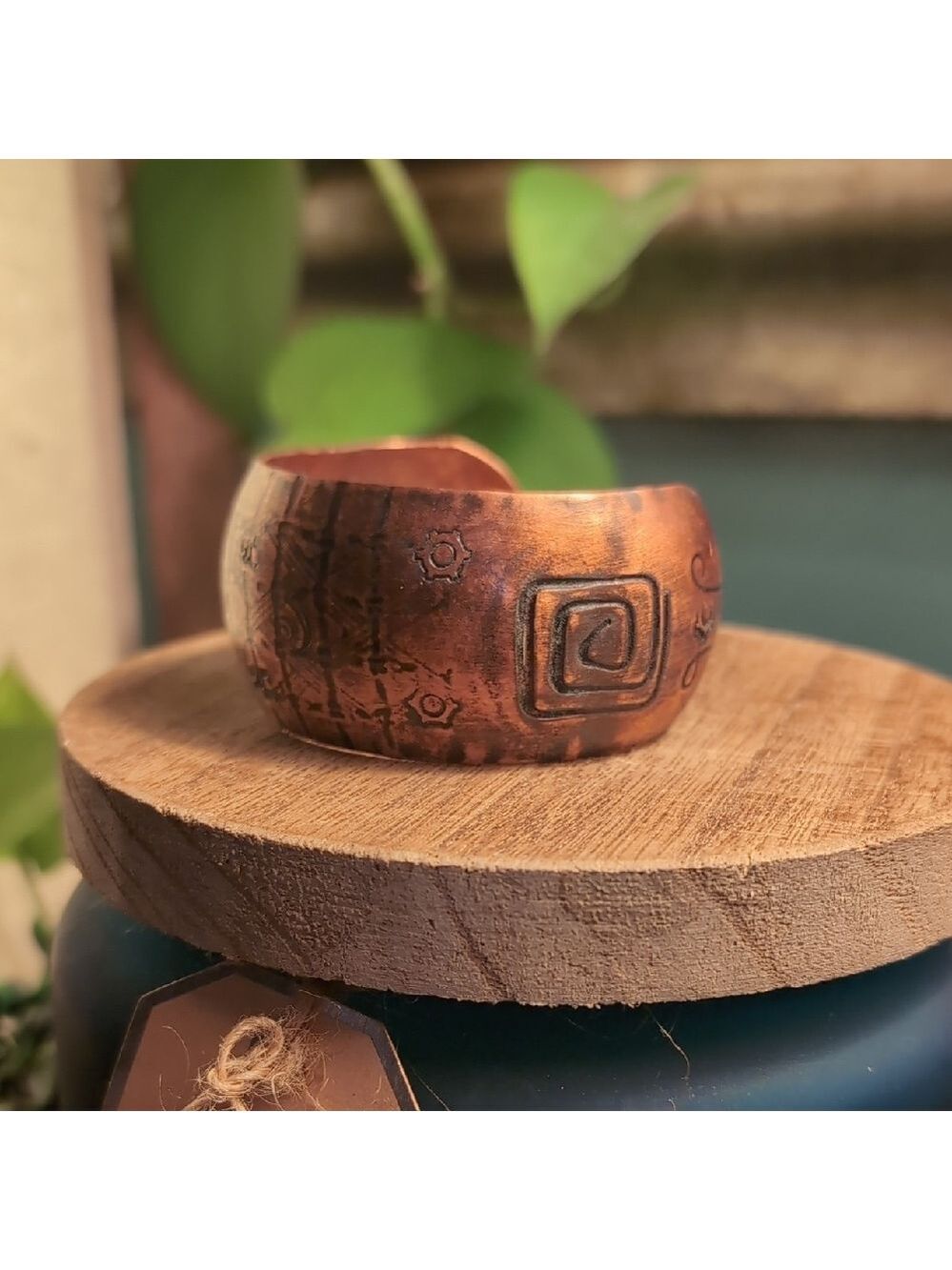 Artisan Copper Toned Cuff Bracelet